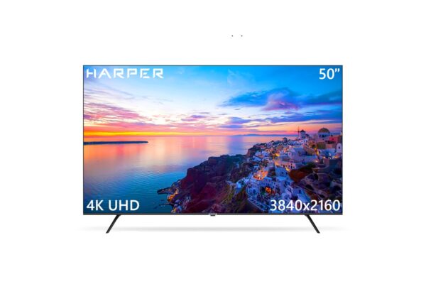 Телевизор LED 50" Harper 50U770TS черный 4K UltraHD SmartTV безрамочный