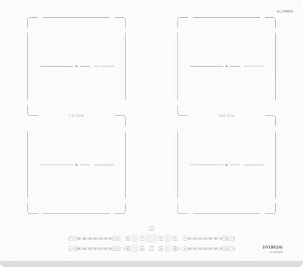 Индукционная варочная панель Hyundai HHI 6787 WG белый