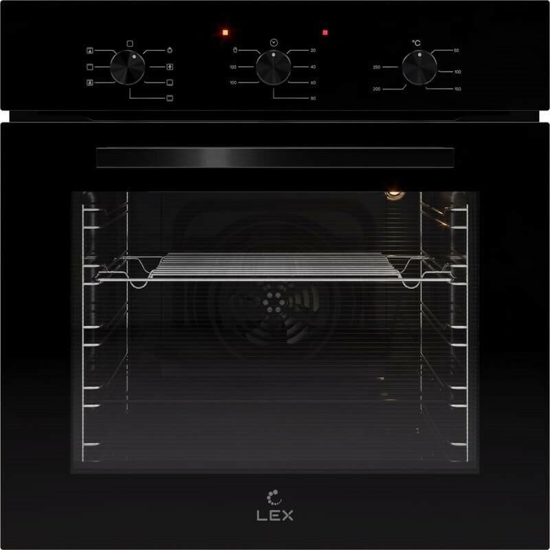 LEX Духовой шкаф электрический EDM 073 BBL, 60л, 59.5 х 53 х 59.5 см, дверца с 3 стеклами, черный — изображение 10