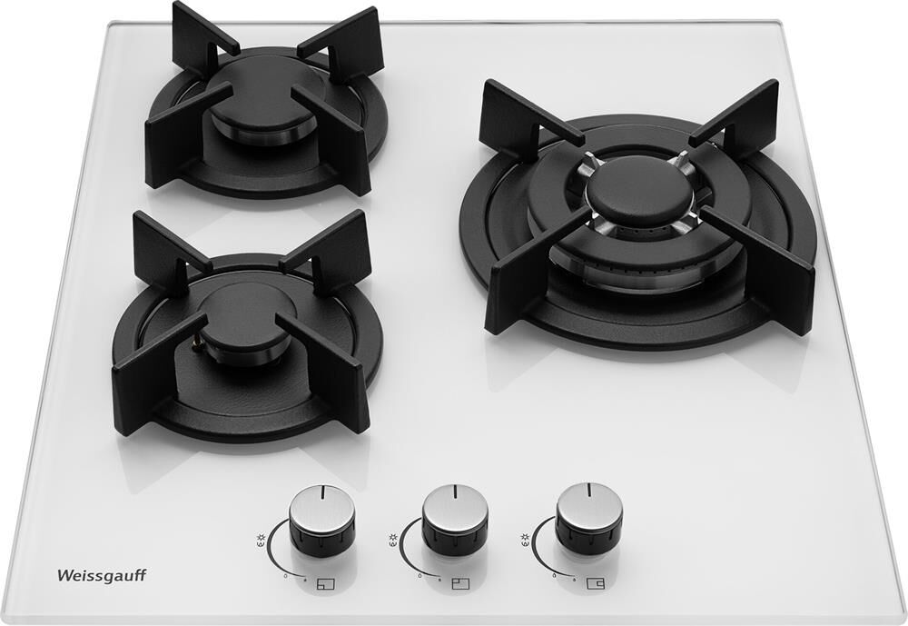 WEISSGAUFF Газовая варочная панель HGG 451 WGh Nano, 3 конфорки, закаленное стекло, белый — изображение 9