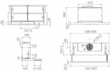 ELICA Встраиваемая вытяжка Elite 35 GRIX/A/60, управление кнопочное, серый/нержавеющая сталь [prf013 — изображение 3
