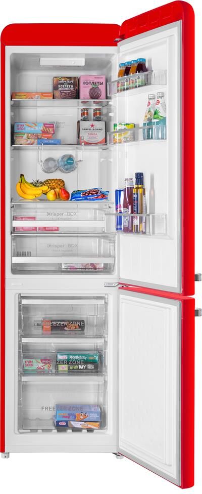 MAUNFELD Холодильник двухкамерный MFF186NFRR красный — изображение 2