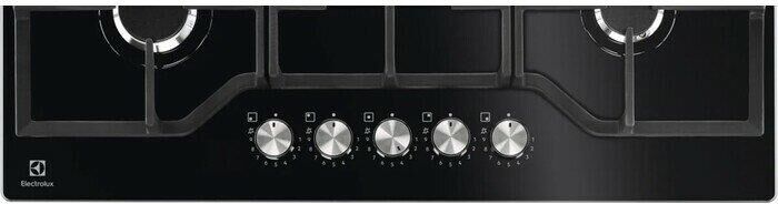 ELECTROLUX Газовая варочная панель KGG75362K, 5 конфорок, закаленное стекло, черный — изображение 2