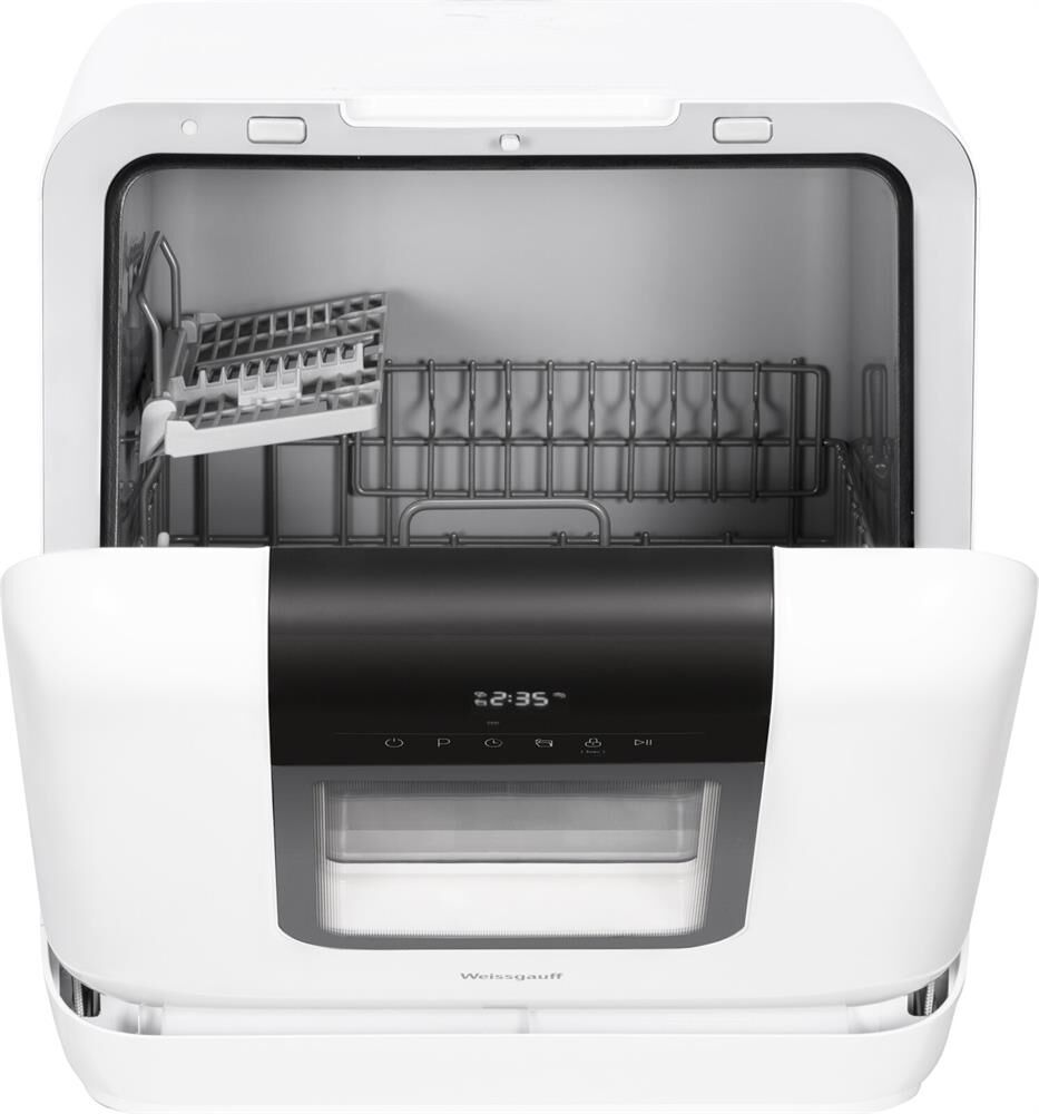 WEISSGAUFF Посудомоечная машина TDW 4037 D, компактная, настольная, 42см, загрузка 3 комплектов, бел — изображение 2