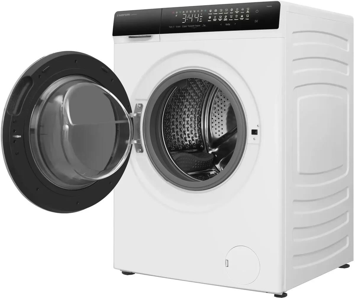MEFERI Стиральная машина Comfort plus MFW121416WH, с фронтальной загрузкой, с паром, 12кг, 1400об/ми — изображение 2