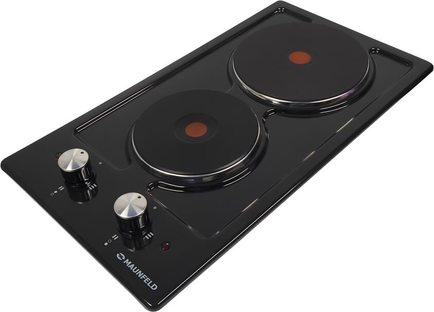 MAUNFELD Электрическая варочная поверхность EEHE.32.4B, конфорок: 2 шт., эмаль, независимая, черный — изображение 3