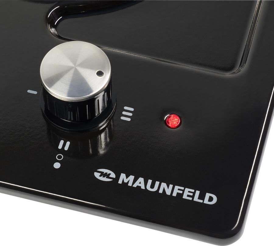 MAUNFELD Электрическая варочная поверхность EEHE.32.4B, конфорок: 2 шт., эмаль, независимая, черный — изображение 5