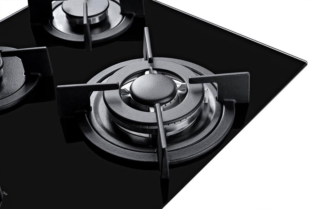 WEISSGAUFF Газовая варочная панель HGG 451 BGh, 3 конфорки, закаленное стекло, черный — изображение 4