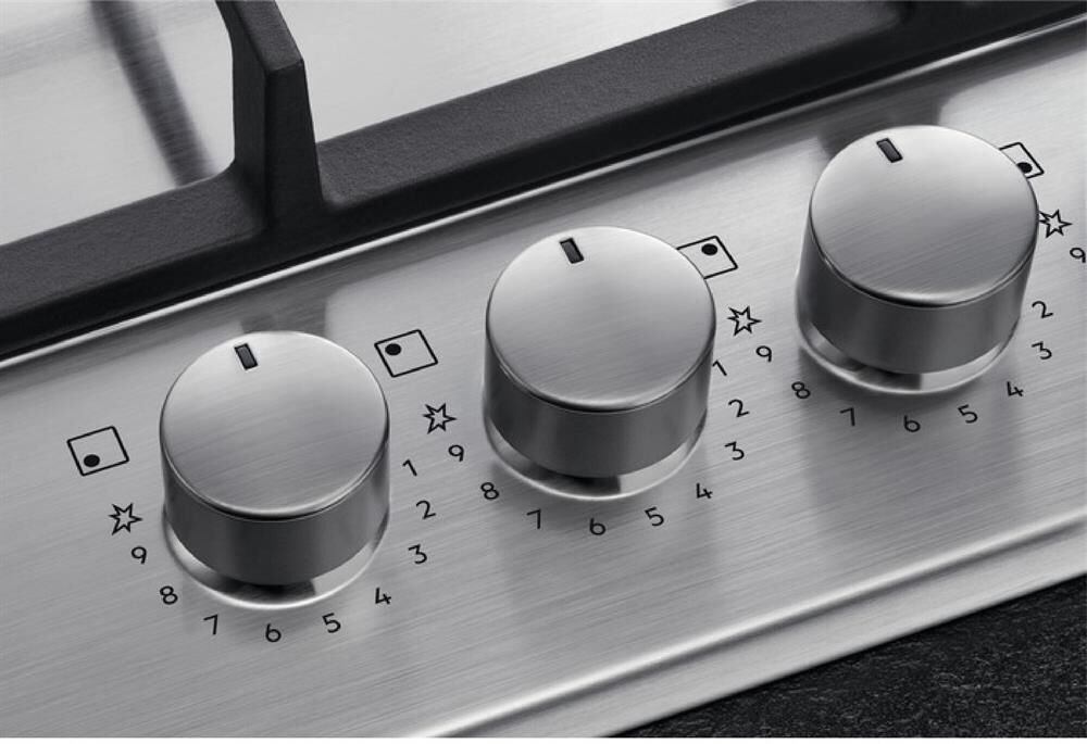 AEG Газовая варочная панель HGB64420SM, 4 конфорки, нержавеющая сталь, серебристый — изображение 2