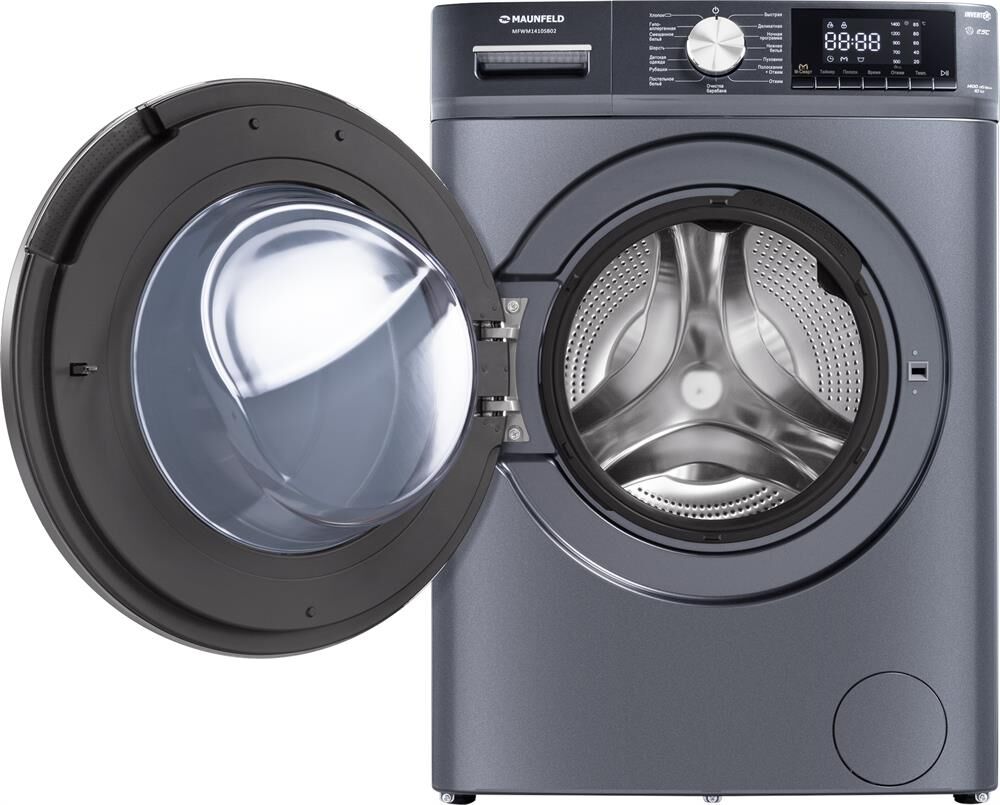 MAUNFELD Стиральная машина MFWM1410SB02 класс: A+++ загр.фронтальная макс.:10кг темно-серебристый ин — изображение 2
