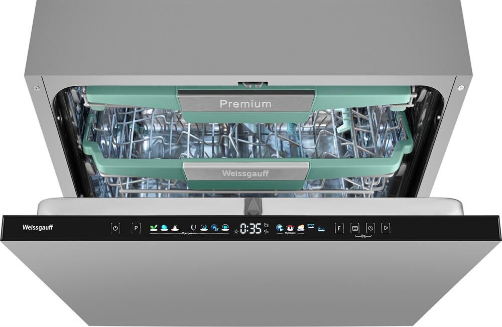 WEISSGAUFF Встраиваемая посудомоечная машина BDW 6140 Real Touch DC Inverter Timer Floor, полноразме — изображение 3