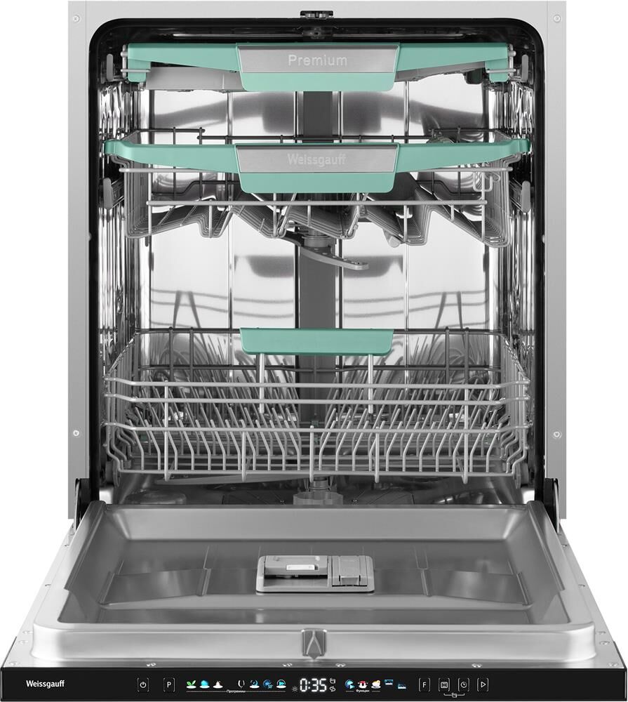 WEISSGAUFF Встраиваемая посудомоечная машина BDW 6140 Real Touch DC Inverter Timer Floor, полноразме — изображение 4