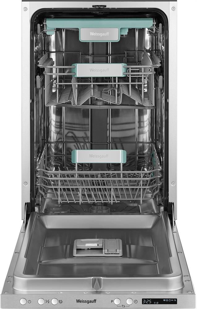 WEISSGAUFF Встраиваемая посудомоечная машина BDW 4533 D, узкая, ширина 44.8см, полновстраиваемая, за — изображение 4
