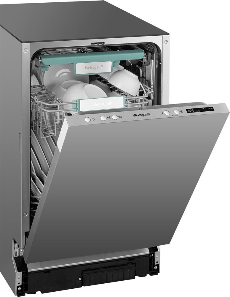 WEISSGAUFF Встраиваемая посудомоечная машина BDW 4533 D, узкая, ширина 44.8см, полновстраиваемая, за — изображение 8