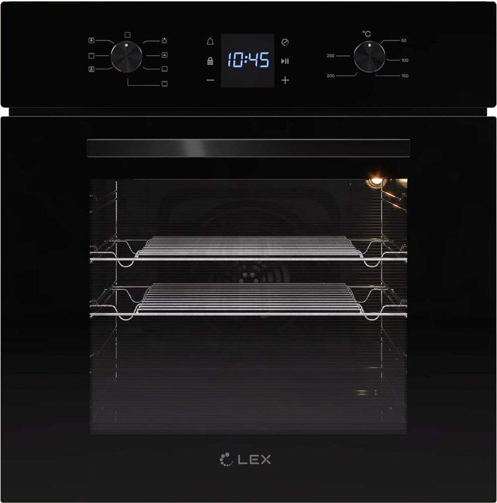 LEX Духовой шкаф электрический EDM 071 BBL, 60л, 59.5 х 53 х 59.5 см, дверца с 2 стеклами, черный — изображение 4