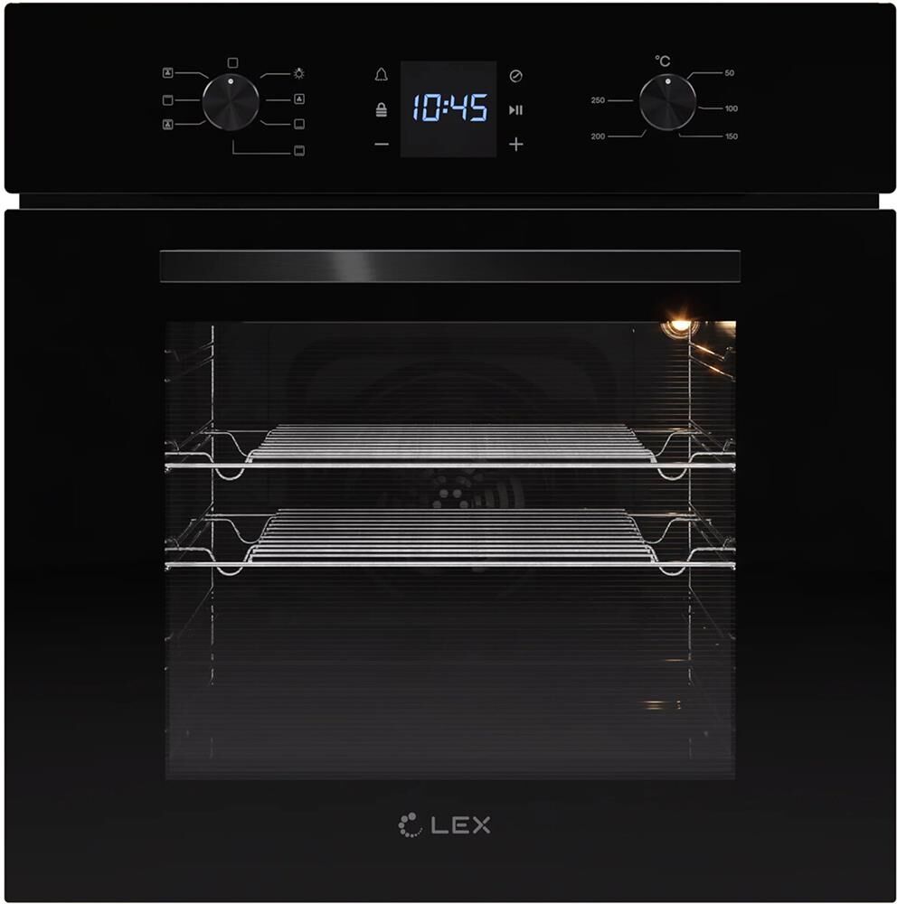 LEX Духовой шкаф электрический EDM 071 BBL, 60л, 59.5 х 53 х 59.5 см, дверца с 2 стеклами, черный — изображение 7