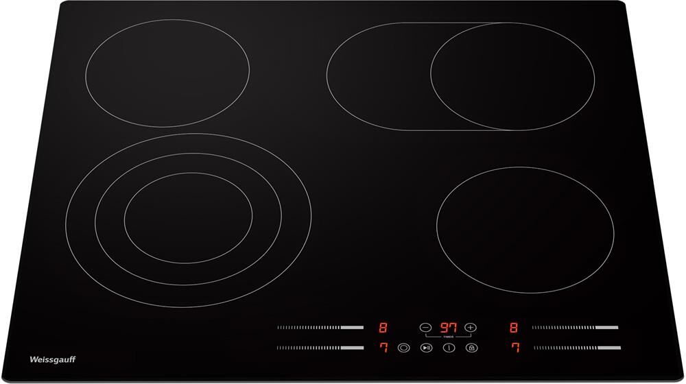 WEISSGAUFF Электрическая варочная поверхность HV 643 BSG, конфорок: 4 шт., стеклокерамика, независим — изображение 3