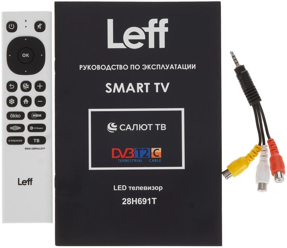 LEFF 28H691T HD SMART TV Салют белый — изображение 9