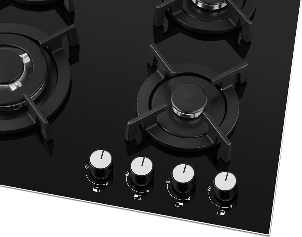 WEISSGAUFF Газовая варочная панель HGG 640 BGV, 4 конфорки, закаленное стекло, черный — изображение 4