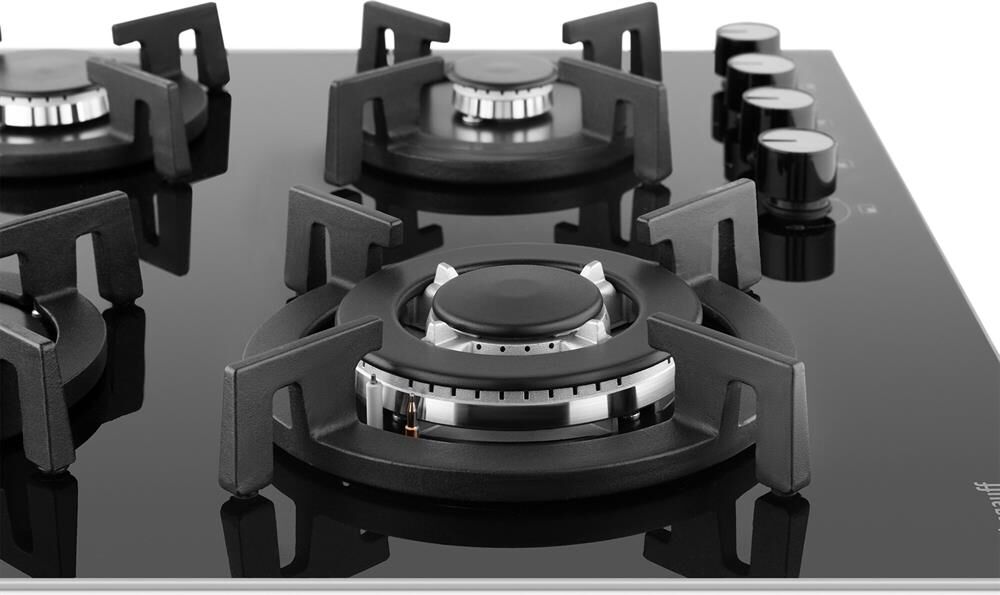 WEISSGAUFF Газовая варочная панель HGG 640 BGV, 4 конфорки, закаленное стекло, черный — изображение 6