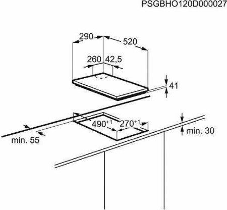 ELECTROLUX Газовая варочная панель EGC3322NVK, 2 конфорки, закаленное стекло, черный — изображение 3