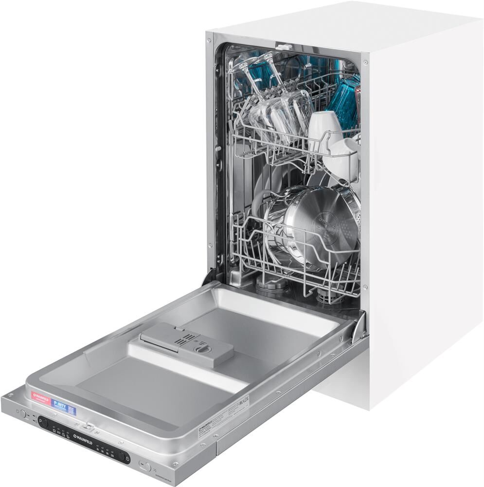 MAUNFELD Встраиваемая посудомоечная машина MLP4249G02 Light Beam, узкая, ширина 44.8см, полновстраив — изображение 8