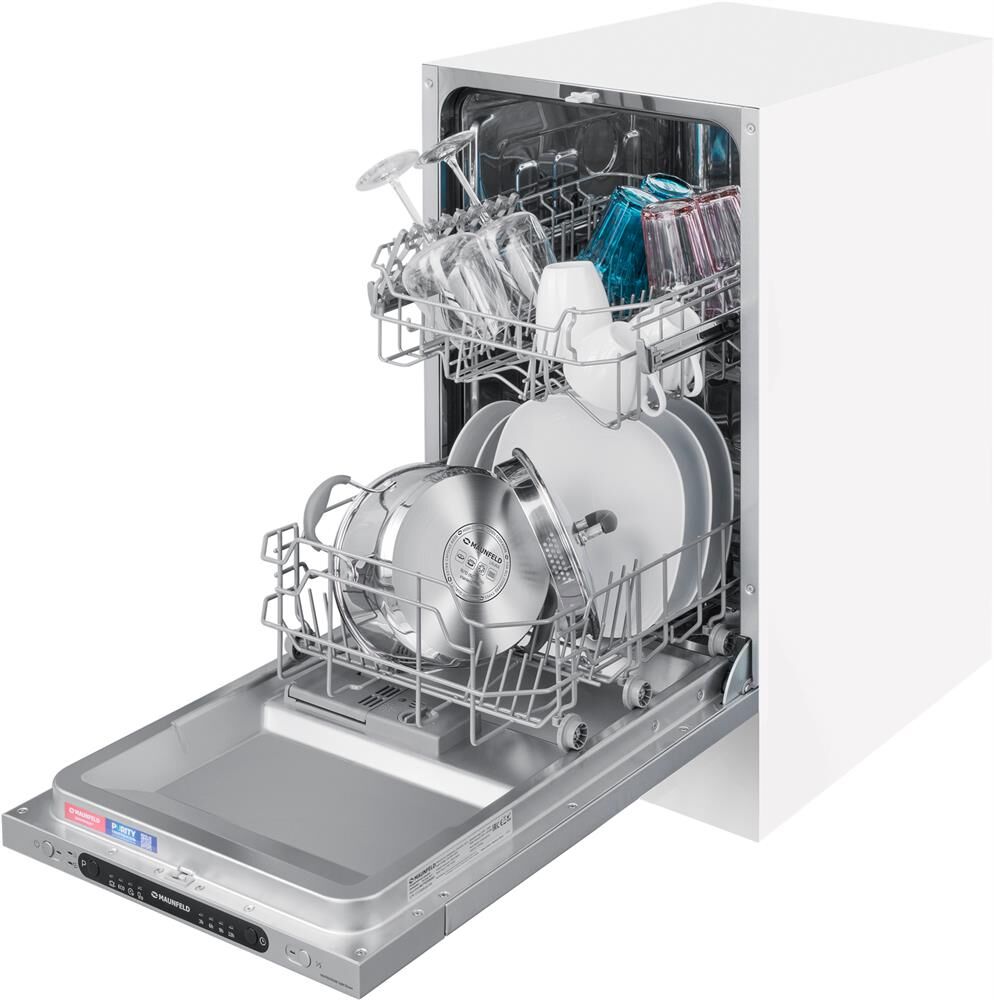 MAUNFELD Встраиваемая посудомоечная машина MLP4249G02 Light Beam, узкая, ширина 44.8см, полновстраив — изображение 9