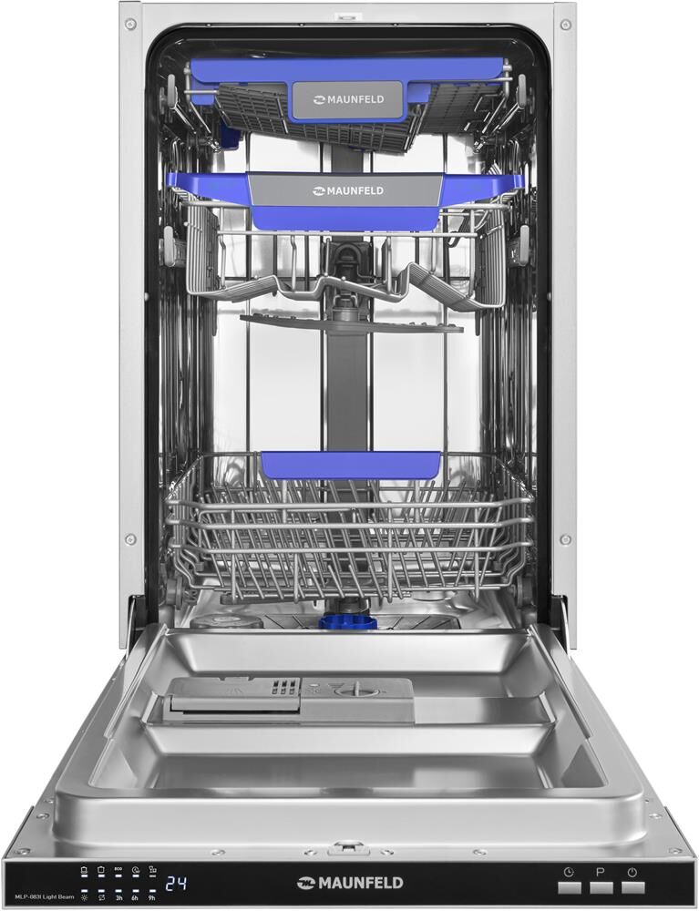 MAUNFELD Встраиваемая посудомоечная машина MLP-083I Light Beam, узкая, ширина 44.8см, полновстраивае — изображение 5