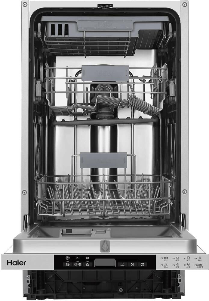 HAIER Встраиваемая посудомоечная машина HDWE11-194RU, узкая, ширина 44.8см, полновстраиваемая, загру — изображение 4
