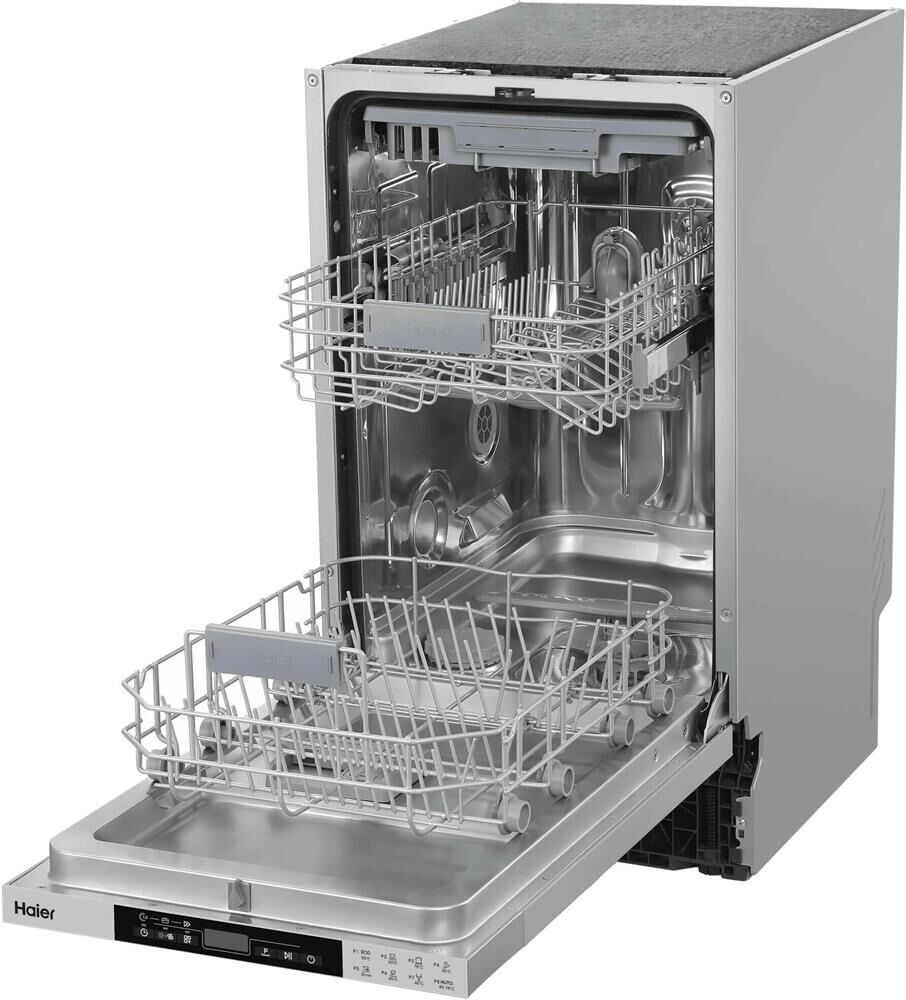 HAIER Встраиваемая посудомоечная машина HDWE11-194RU, узкая, ширина 44.8см, полновстраиваемая, загру — изображение 5