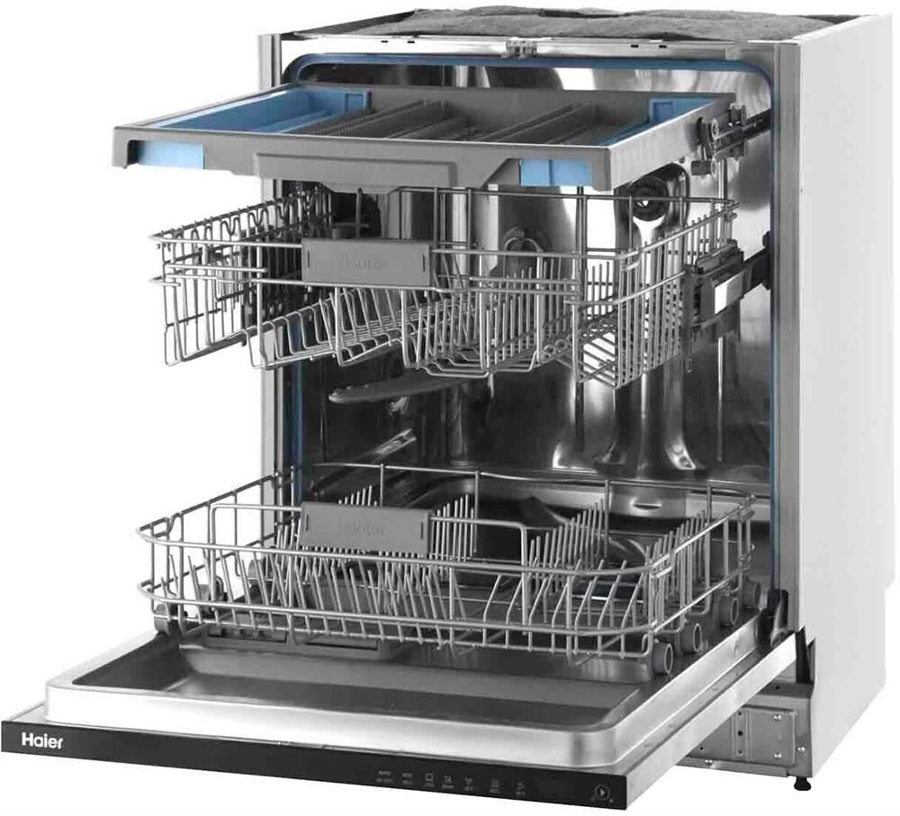 HAIER Встраиваемая посудомоечная машина HDWE14-094RU, полноразмерная, ширина 59.8см, полновстраиваем — изображение 3