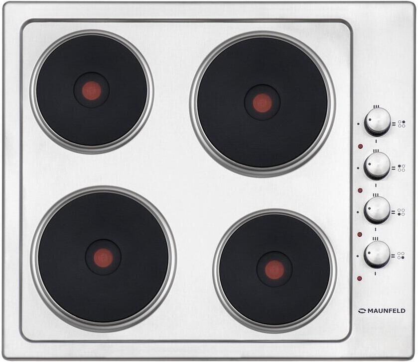 MAUNFELD Электрическая варочная поверхность EEHS.64.4S, конфорок: 4 шт., нержавеющая сталь, независи — изображение 2