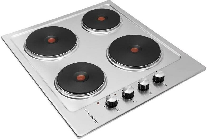 MAUNFELD Электрическая варочная поверхность EEHS.64.4S, конфорок: 4 шт., нержавеющая сталь, независи — изображение 3