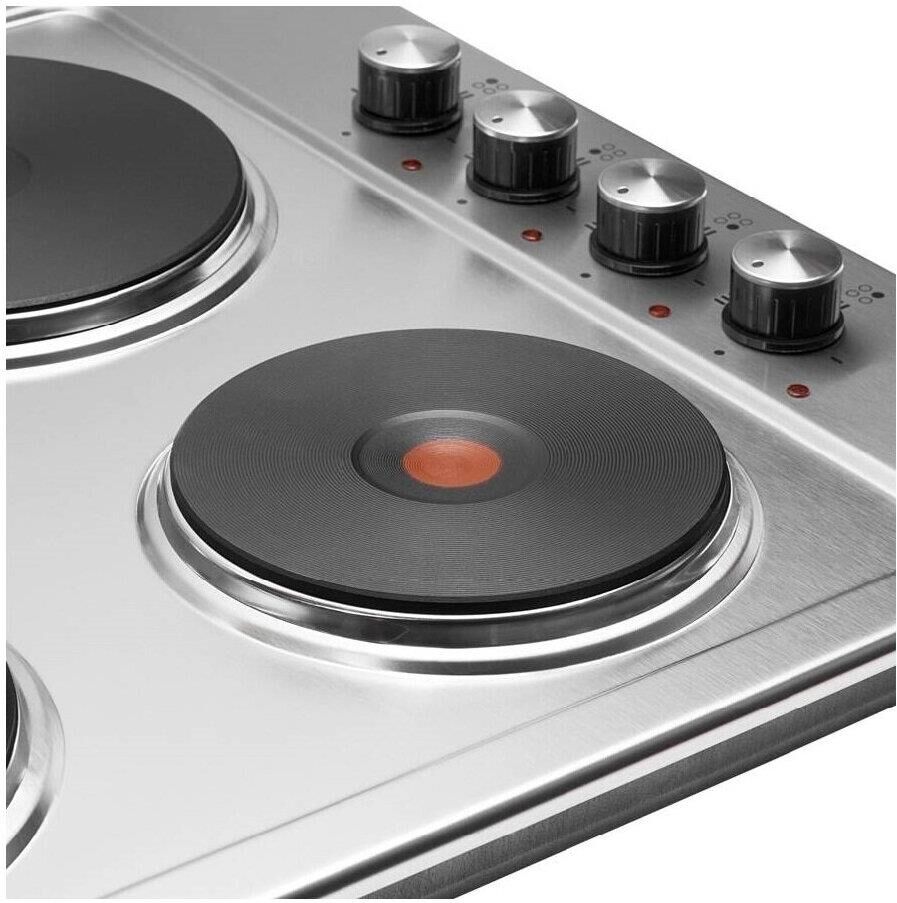 MAUNFELD Электрическая варочная поверхность EEHS.64.4S, конфорок: 4 шт., нержавеющая сталь, независи — изображение 6