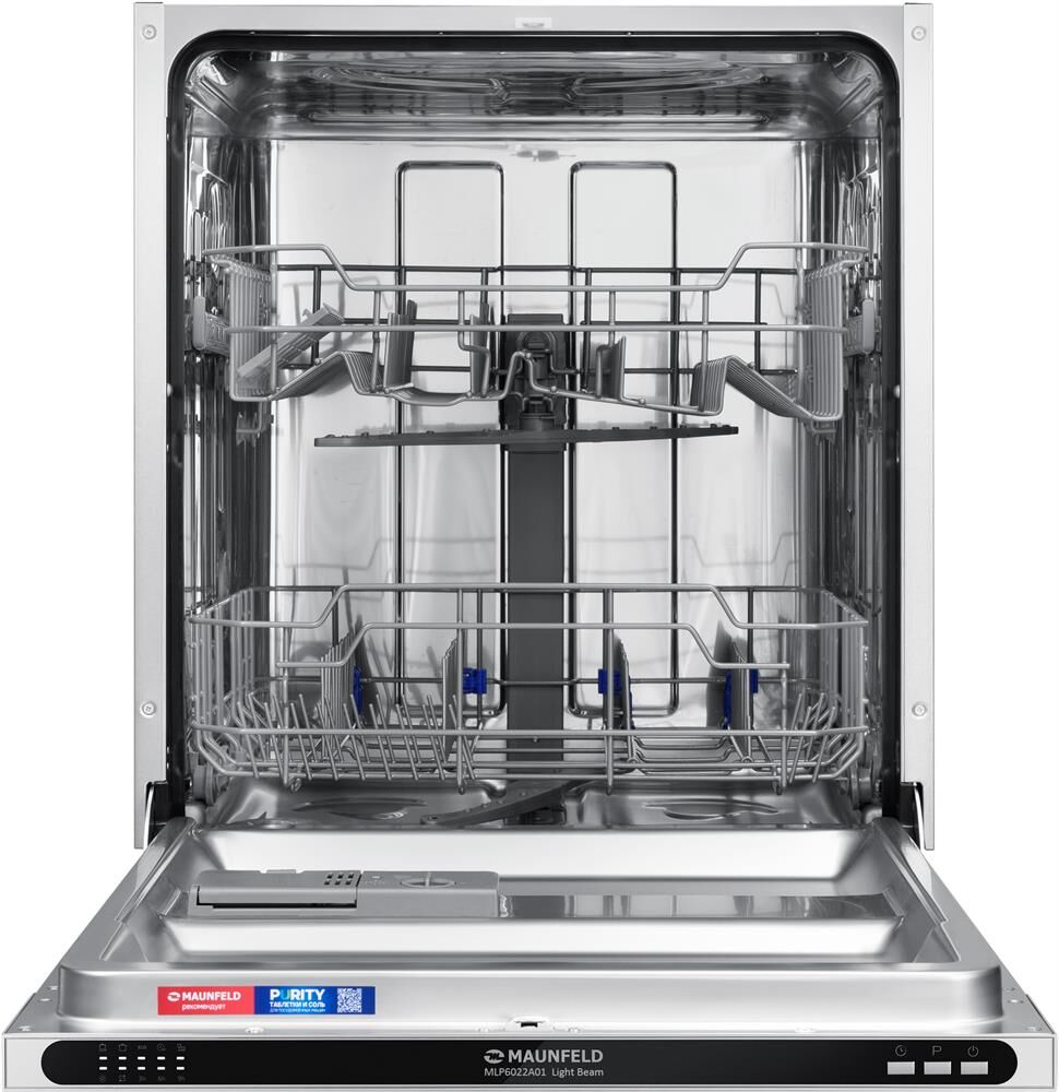 MAUNFELD Встраиваемая посудомоечная машина MLP6022A01 Light Beam, полноразмерная, ширина 59.8см, пол — изображение 2