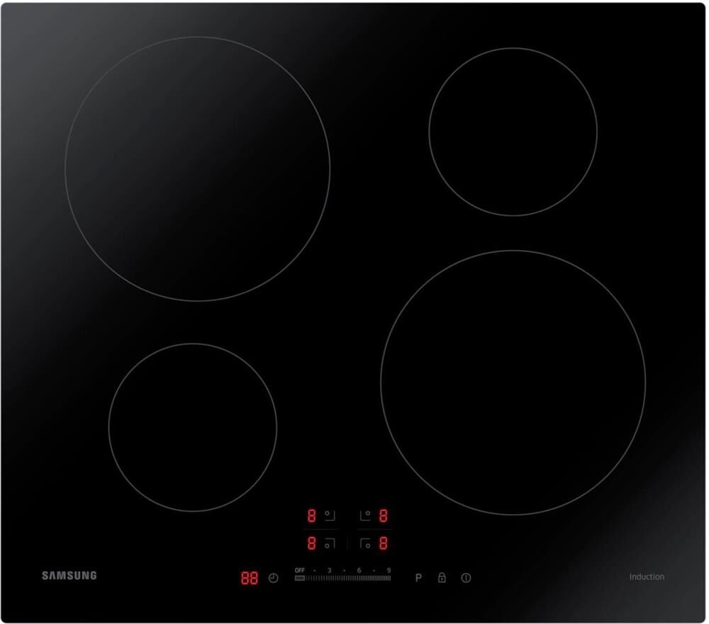 SAMSUNG Индукционная варочная поверхность NZ64H37070K/WT, конфорок: 4 шт., стеклокерамика, независим — изображение 2