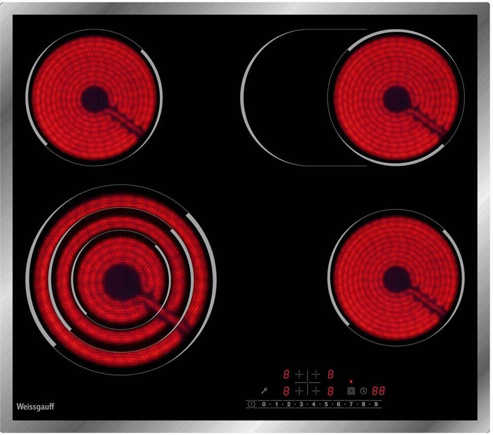 WEISSGAUFF Электрическая варочная поверхность HV 643 BSX, конфорок: 4 шт., стеклокерамика, независим — изображение 4