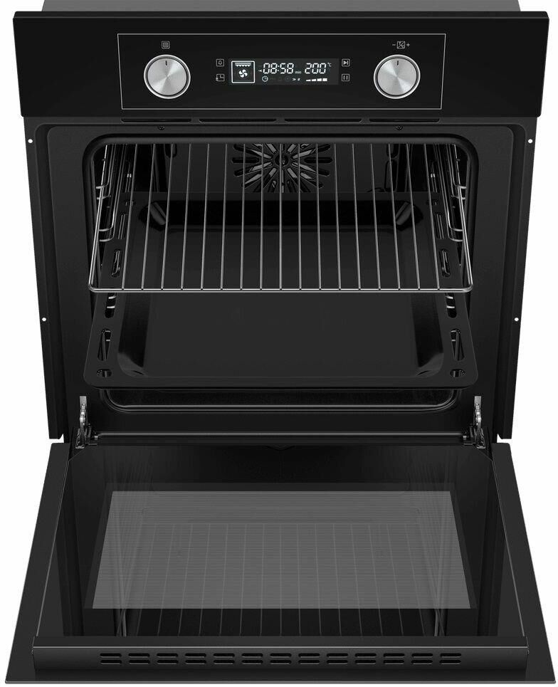 MAUNFELD Духовой шкаф электрический AEOH6062B, 60л, 59 х 52.5 х 59.5 см, дверца с 3 стеклами, черный — изображение 4