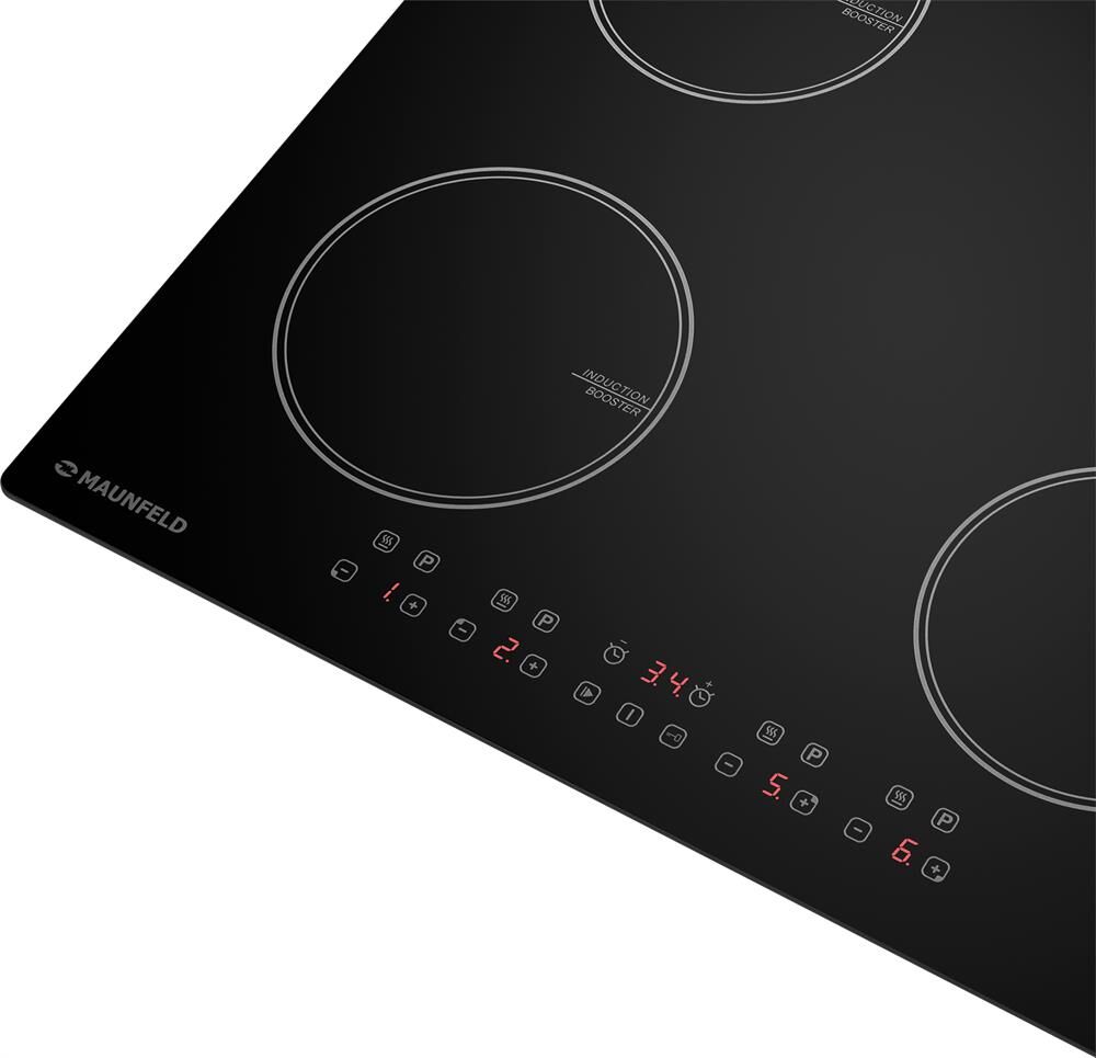 MAUNFELD Индукционная варочная поверхность CVI594BK, конфорок: 4 шт., стеклокерамика, независимая, ч — изображение 3