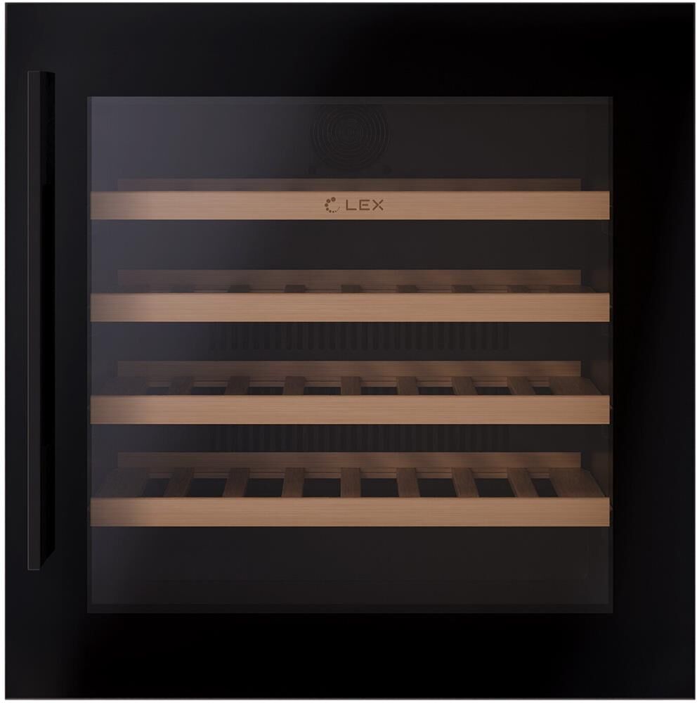 LEX Винный шкаф LWD6036BL, вместимость: 36 бутылок, 92л, 59.5см, черный — изображение 2