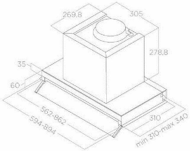 ELICA Встраиваемая вытяжка Boxin Advance IX/A/90, управление кнопочное, нержавеющая сталь [prf018149 — изображение 9