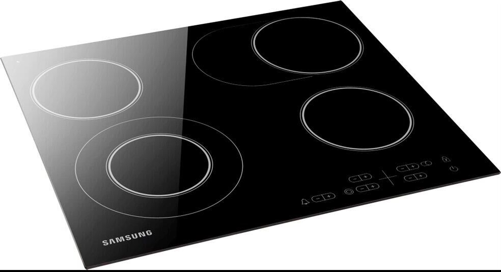 SAMSUNG Электрическая варочная поверхность NZ64T3516AK/WT, конфорок: 4 шт., стеклокерамика, независи — изображение 2