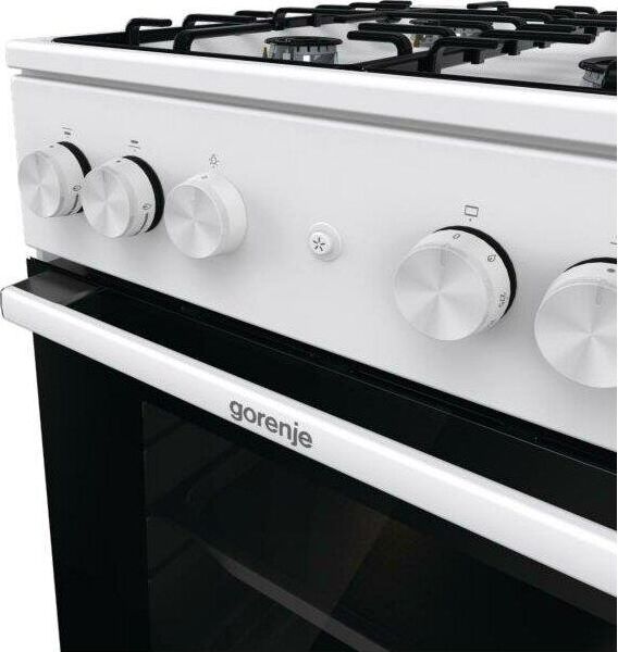 GORENJE Газовая плита GG5A12WH, газовая духовка, без крышки, сталь, белый — изображение 4