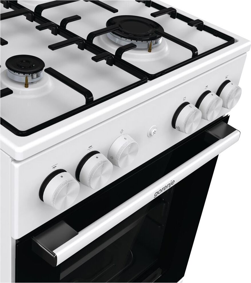 GORENJE Газовая плита GG5A12WH, газовая духовка, без крышки, сталь, белый — изображение 9