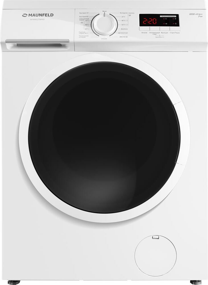 MAUNFELD Стиральная машина MFWM127WH05 класс: A++ загр.фронтальная макс.:7кг белый — изображение 2