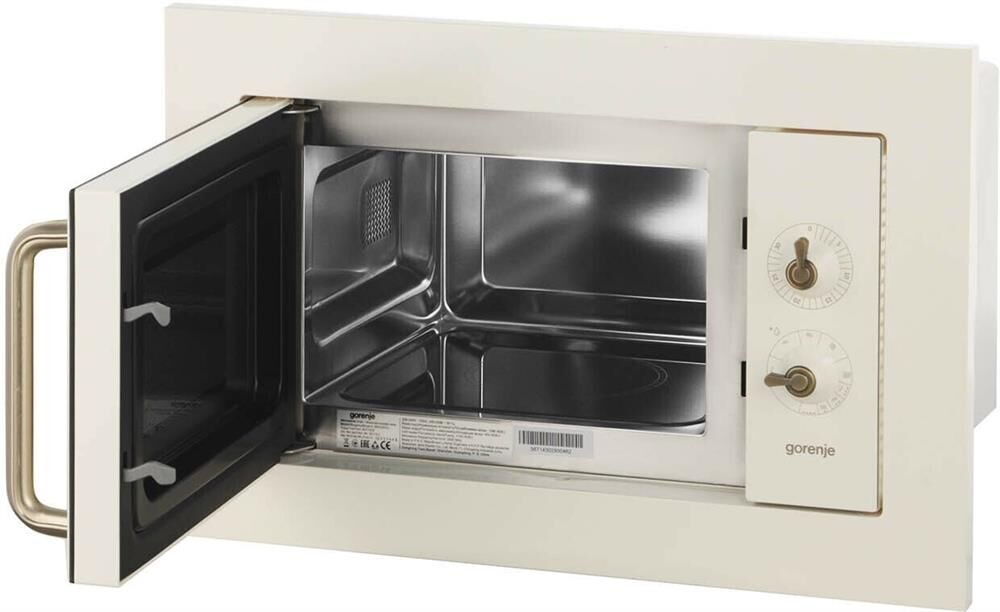GORENJE Встраиваемая микроволновая печь BM235CLI, 23л, 800Вт, слоновая кость — изображение 3