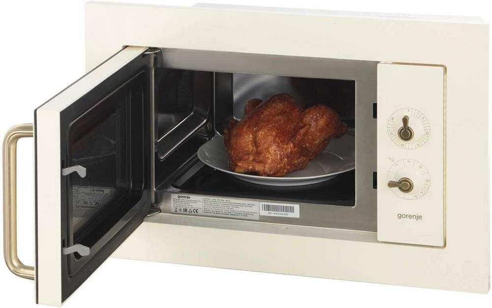 GORENJE Встраиваемая микроволновая печь BM235CLI, 23л, 800Вт, слоновая кость — изображение 4