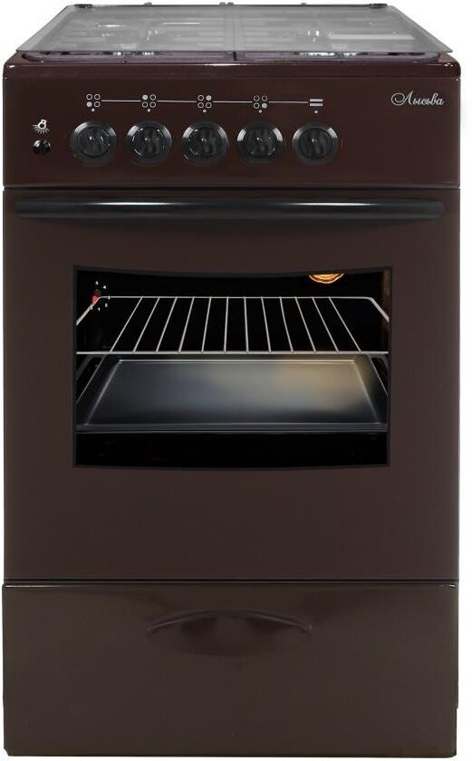 ЛЫСЬВА ГП 400 МС-2у коричневый (стеклянная крышка) реш.чугун — изображение 5