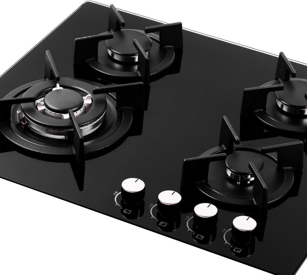 WEISSGAUFF Газовая варочная панель HGG 640 BG, 4 конфорки, закаленное стекло, черный — изображение 3