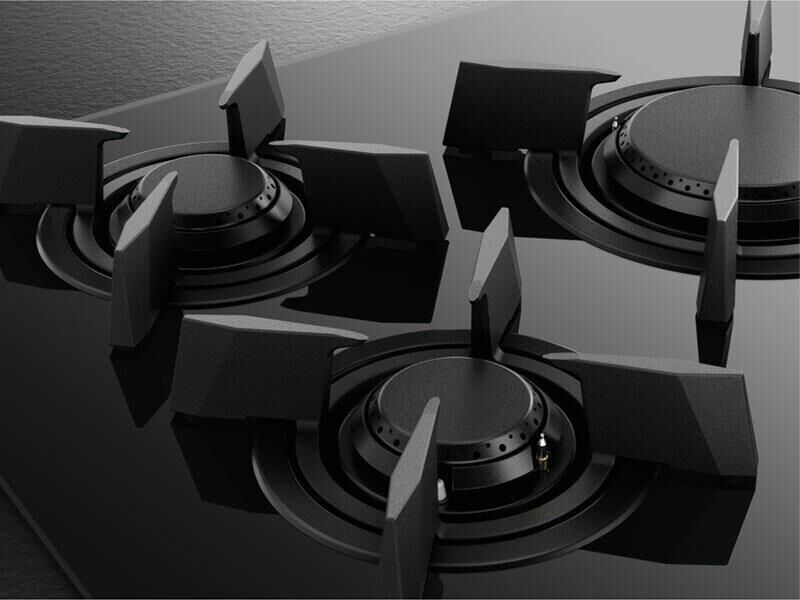 AEG Газовая варочная панель HKB75453NB, 5 конфорок, закаленное стекло, черный — изображение 2